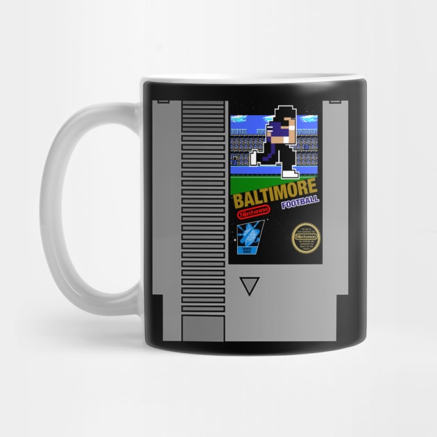 Baltimore Football 8 bit cartridge design by MulletHappens